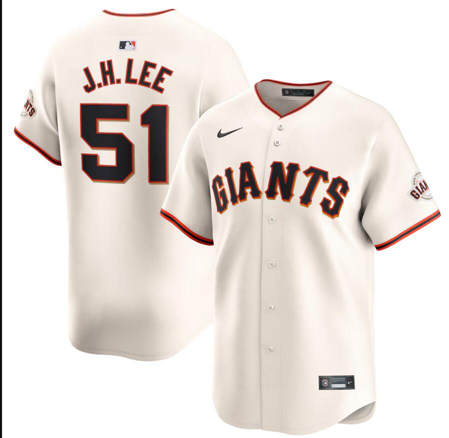 Men San Francisco Giants #51 J.H.Lee white Limited 2024 Nike MLB Jersey->arizona cardinals->NFL Jersey